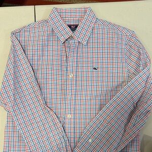 Vineyard Vines Kids Plaid Shirt - Blue and Red
